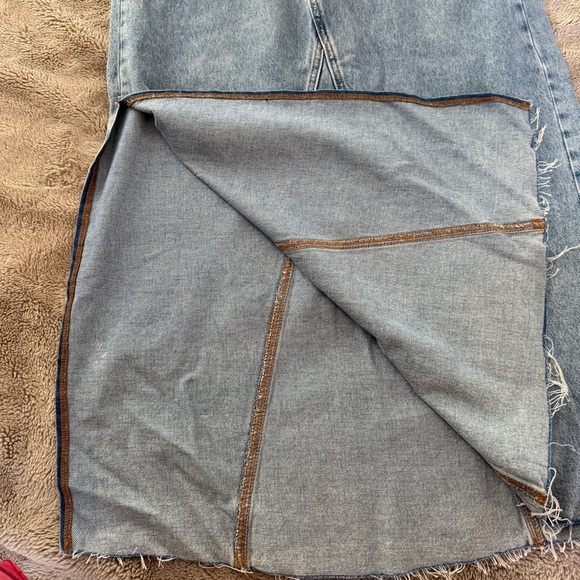 Levi’s Icon Denim Maxi Skirt sz 31 “Not in the Mood” Stone Wash Side Slit - Picture 8 of 15